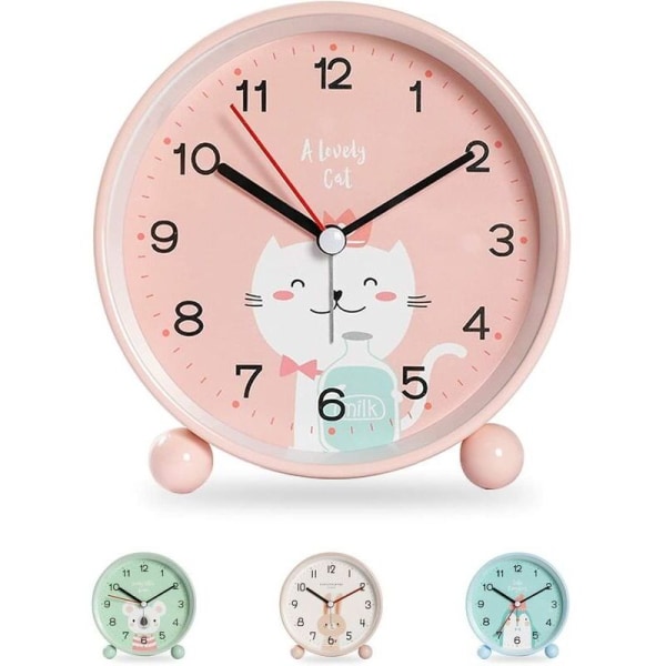 Educational Kids Alarm Clock - Day/Night, Non-Ticking Children's Alarm Clock, Analog Alarm Clock, Travel Alarm Clock for Students, Alarm Clock Gifts