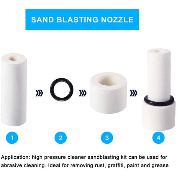 Sandblästringsmunstycke för renare, ersättningstillbehör för våtblästring, 5000 PSI