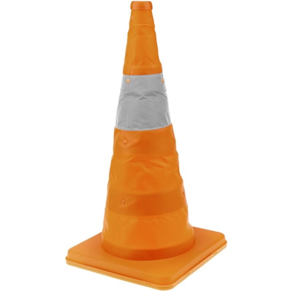 Trafikkjegle med reflektor for signalering og merking på 50 cm med mulighet for å brettes