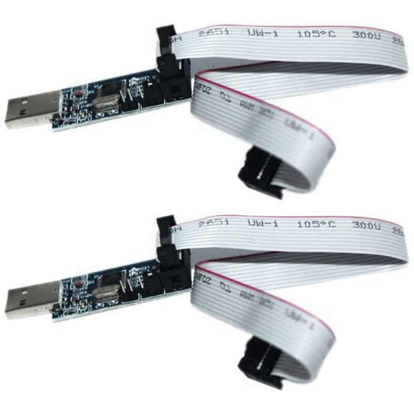 2 st USBASP USB ISP Programmer 51 AVR Board 3.3V/5V Nedladdare för ATMega8 Stödjer Win7/8/8.1/XP 32Bit 64Bit