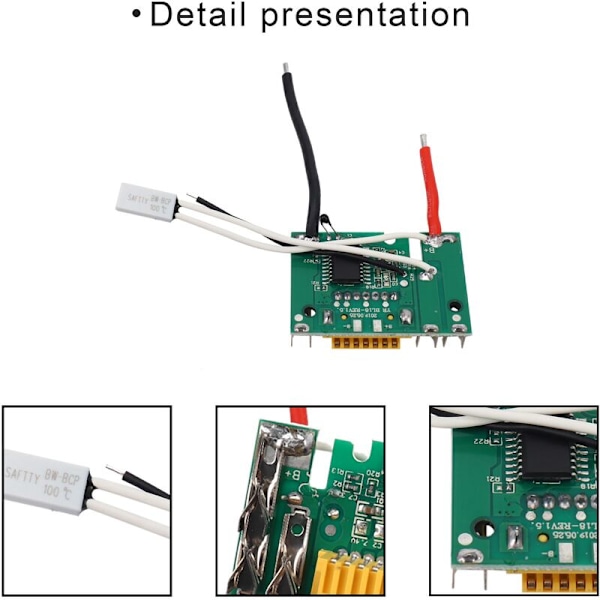 Dele af PCB-kredsløbsmodulplade, Ionbeskyttelse til udskiftningsbatteri PCB Ionbatteri 18V PCB-plade til 18V Bl1830 Bl1840 Bl1850