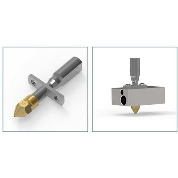 5 st Passar för Extruderhuvud Uppvärmningsmunstycke Hot M200 V2 Mässingmunstycke 0,4 mm H59