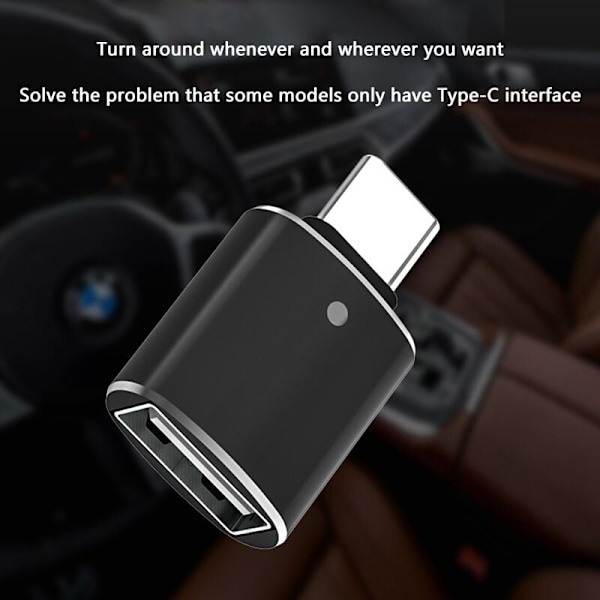 Sovitin, USB3.0 tyypin C -sovitin valolla , , ja muille tableteille (hopea)