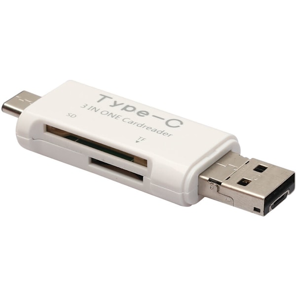 Typ-C -USB OTG Multipelkortläsare USB3.1 Trippel SDTF-kortläsare