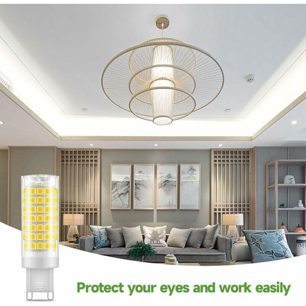 G9 LED-pære Kald Hvit 6000K 7W Lamper Ekvivalent 60W Halogen Lys 650LM Energibesparende Ingen Flimmer G9 Sokkel Standard AC 220-240V Ikke-dimbar Pakke med
