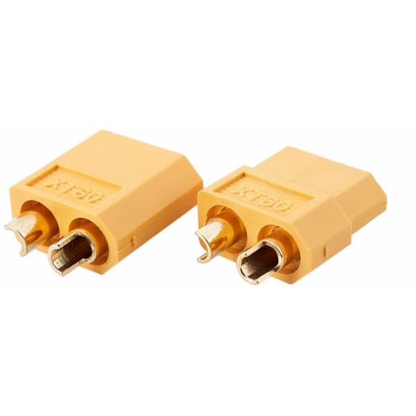 5 par XT60 hane och PAR-batterikontakt + krympslang