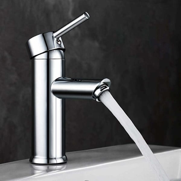 Badekarbatteri, Moderne Vaskebatteri med Premium Metalldesign og Justerbar Varmt og Kaldt Vaskebatteri for Badekarvask