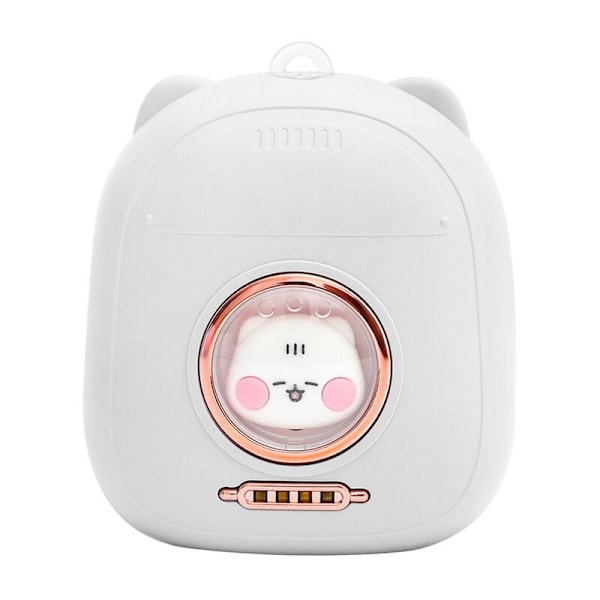 2 in 1 Mini-kokoinen kannettava kädenlämmitin USB-ladattava söpö sähkökädenlämmitin ulkoiluun 3000 MAh valkoinen
