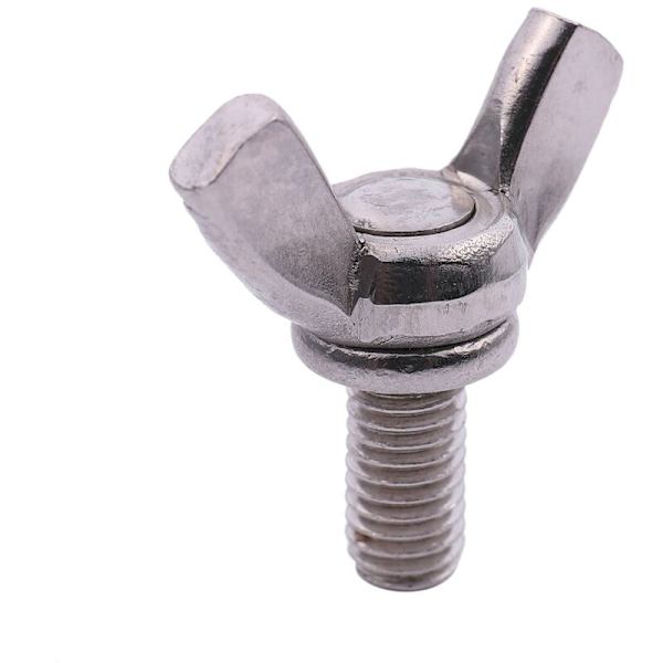 Gevind 304 rustfrit stål tommelfinger hånd bolt skrue 5stk