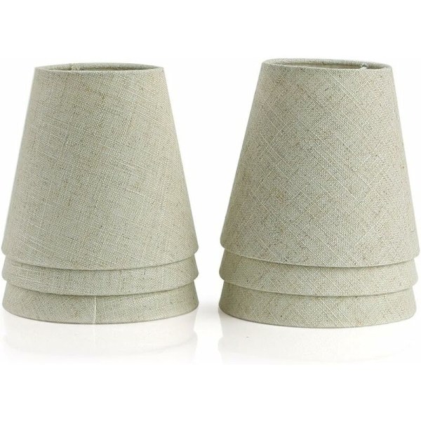 Kristallkronljusskärm Vägglampa Hängande lampa Tyglampa (Set om 6, Beige)