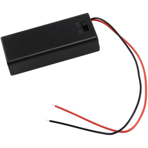 2 stk 2xAAA 3V batteriholder batteriholder a/bryter m deksel