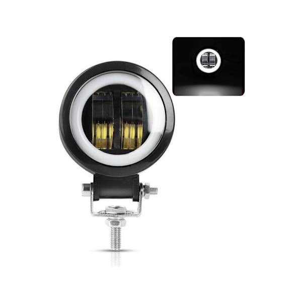 2 stk motorsykkel LED arbeidslys LED frontlys 20W tåkelys med blenderåpning bil LED engeløye spotlight