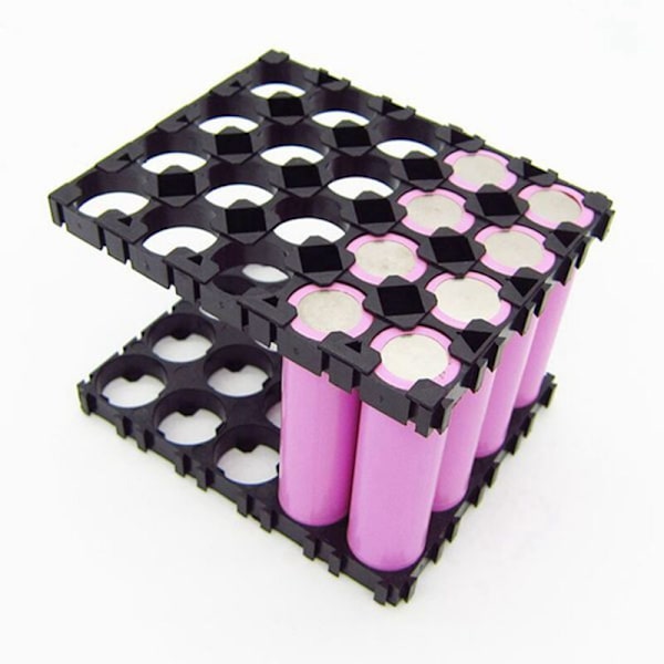 50 stk. 18650 batteri 4X5 celleafstandsstykke strålende pakke sort plastik varmeholder