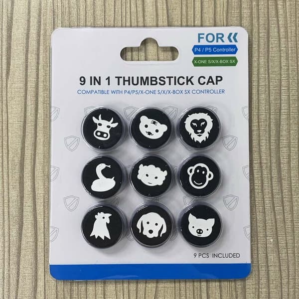 9 i 1 Controller Rocker Cap Animal Cap Anti-Slip Rocker Protective Cap för Controller / / XboxSeriesX / S / ONE