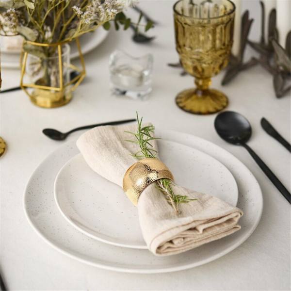 24 stk. Guld Servietringe Servietholdere til Servietter Klud Bryllup Metal Bord