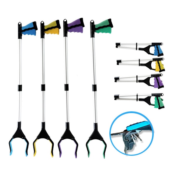 Scavenger Tools 32 Tommer, Teleskopisk Griber Hjælpemiddel til Handicappede Aluminium Griber til Opsamling af Affald, Affaldskovl, 3 stk.