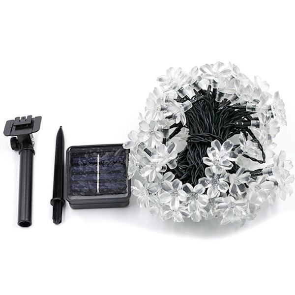 LED-aurinkokennovalosarja 12M 1000 LED-valosarja Ulkona Puutarha Joulujuhlan Koriste Aurinkovalot-Väri