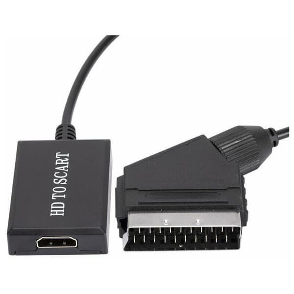 HDMI til SCART-konverter 1080p HD lyd- og videoadapter for HDMI til SCART Sky Box Stb
