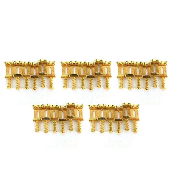 30 String Code Pull Roller Bridge Saddle Electric Guitar Accessories Gold