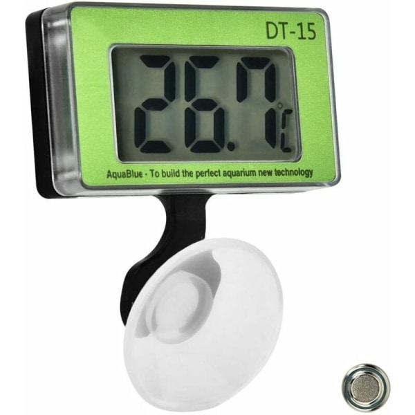 Akvarie Termometer Akvarie Temperatur Måle Verktøy LCD Digital Vann Termometer Digital Display Akvarie Termometer med Sugkopp for Akvarium