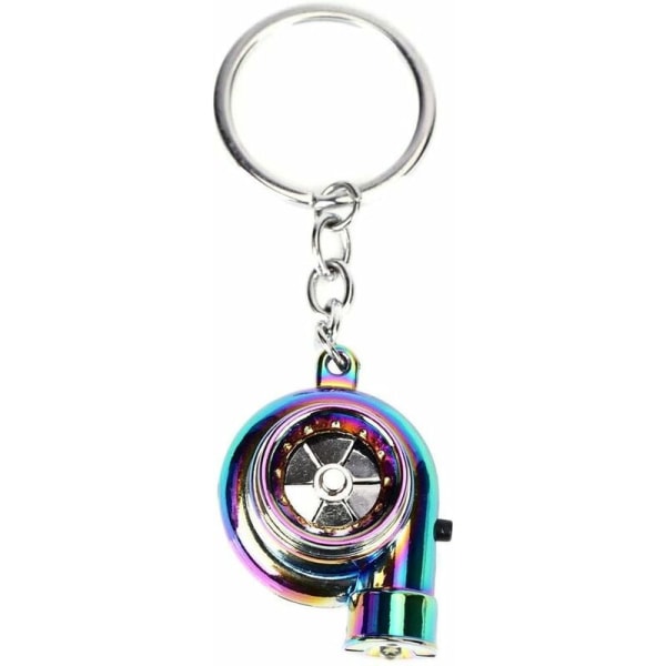 Car Metal Keychain Sound Turbo Key Sleeve Bearing Spinning Model Turbine Turbo Ring Key Turbo Shaped-Fei Yu