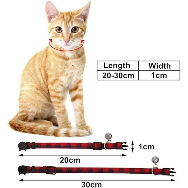Kattkrage, Klockkrage och Fluga med Säkerhetsspänne, Justerbara Kragar för Kattungar och Katter, Anti-Strangulerande Krage för Katter 3-pack