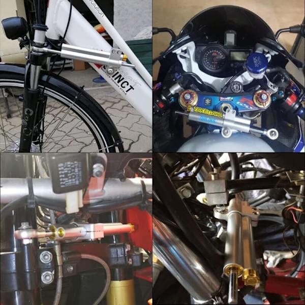 Moottoripyörän ohjausvaimennin, Universaali säädettävä ohjausvaimennin moottoripyörälle, sähköpotkulaudalle, polkupyörälle, MT07 GSXR750 K4 ZX6R TL1000R/CBR650R19-21