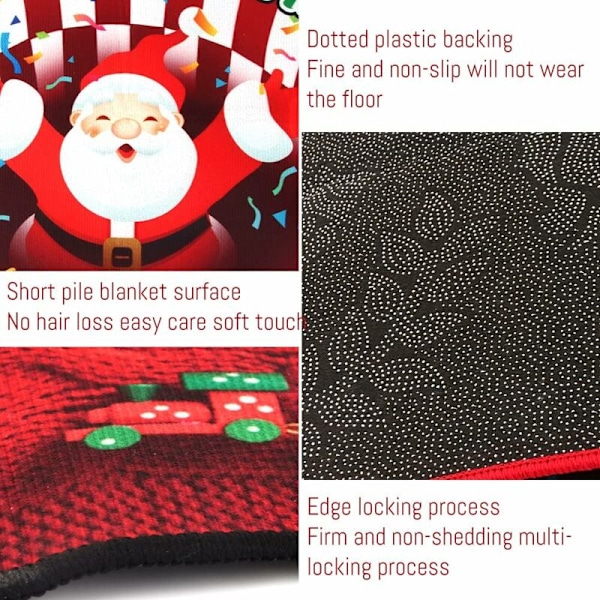 Jul Dörrmatta, Jul Golvmatta, Dörrmatta 40x60 cm, Hem Ingångsmatta, Julmönster, Jul Inredning för Entré Badrum