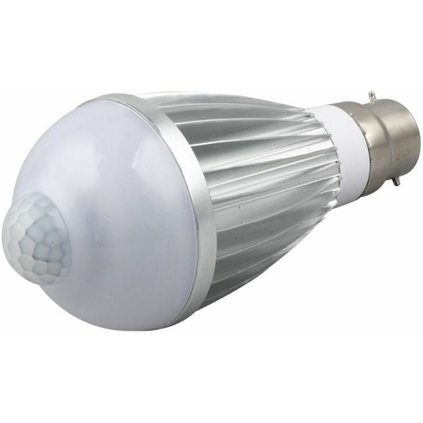 5730LED Auto Motion PIR Infraröd Sensor Detektionsljuslampa, B22 7W, Varm Vit
