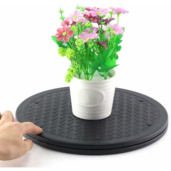 25cm Snurrplatta, Roterande Snurrplatta, 360° Manuell Snurrplatta med Kullager, Diamantmönster, för Monitor, Köksredskap, Hantverksprojekt