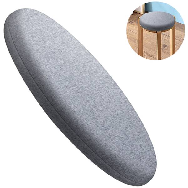 1 stk Komfortabel Rund Stolkile i Minnefoam Bar Stolkile Trekk Sittekile med Elastisk Bånd og Sklisikkert