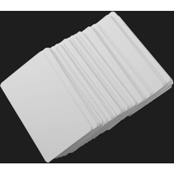 Tomme hvide kartonpapir beskedkort visitkort kort DIY mærke kort ca. 100 stk. (hvid)