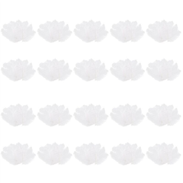 200 stk. Hvide Strudsefjer 20-25cm Bryllup DIY