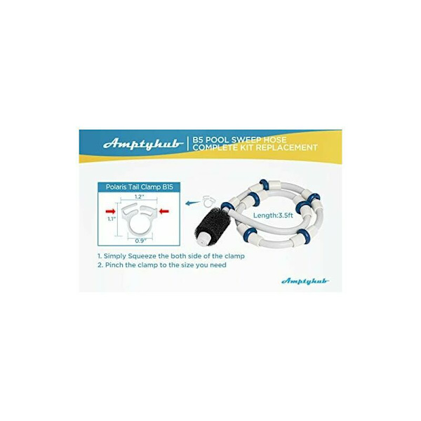 B5 Udskiftnings-Auto Sweep Slange til Zodiac Polaris 180 280 380 480 Poolrenser - B5 B-5 Komplette Sweep Slange
