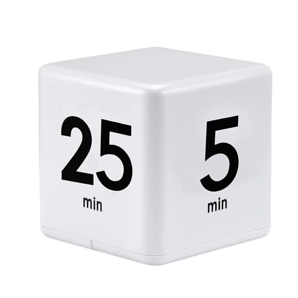 2X Køkken Kvadratisk Timer Tidshåndteringssensor til Flip og Nedtælling 25-5-45-15 Minutter