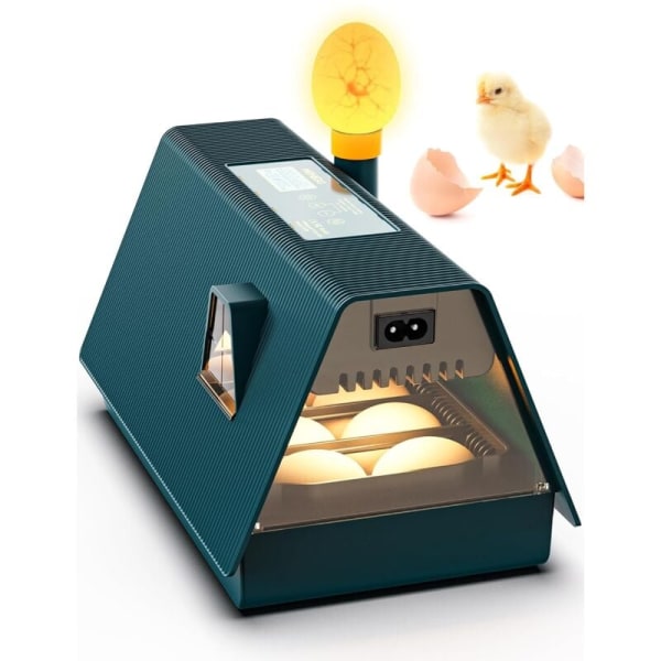 Automatisk æg-rugemaskine til 10 æg, æg-rugemaskine, automatisk rugemaskine, automatisk æg-vender, temperaturstyring og fugtighedsanvisning