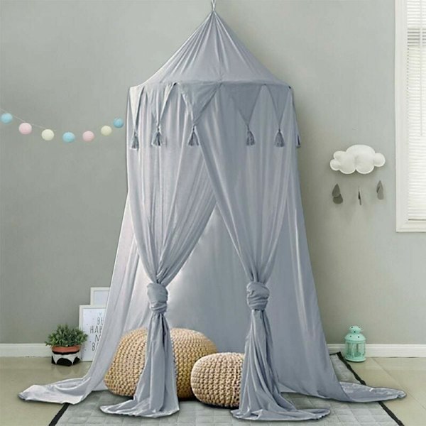 Lasten sängiverho Sängiverho Vauvan leikkihuone Kuvaaminen Noin 240 cm Korkeus Chiffon Riippuva Chiffon Makuuhuoneen Koristeluun Sänkyyn ja Makuuhuoneeseen (Harmaa)