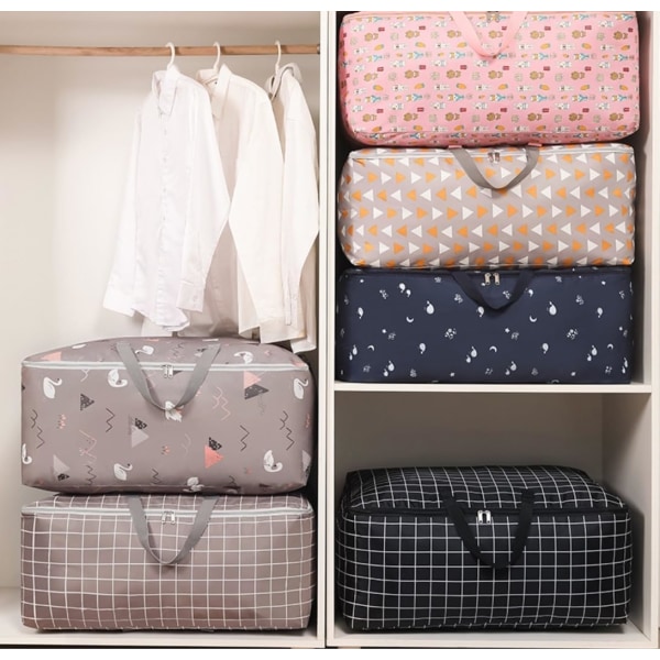 Oppbevaringspose, oppbevaringsbeholder for klær, oppbevaringskurv med kaninmønster med håndtak 50*35*20 cm