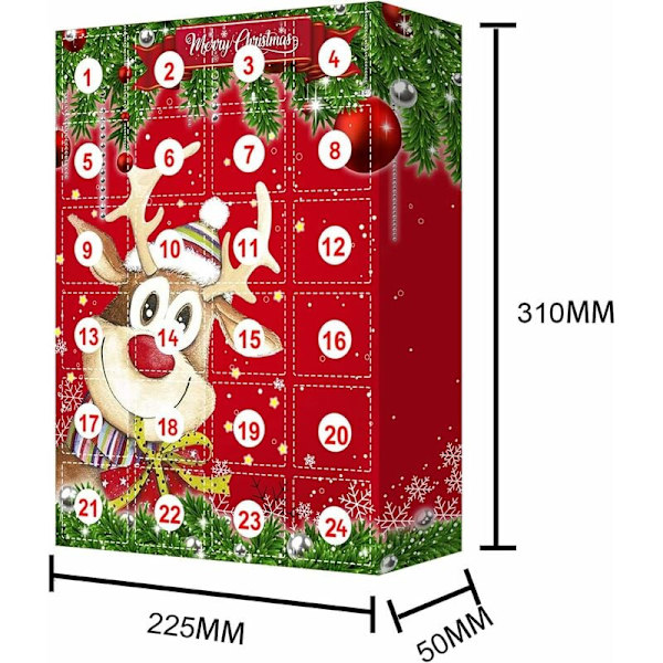 2022 Julekalender Kunstnerisk Kalender, Hengende Julepynt til Barn, 24 Dagers Nedtelling Tilfeldig Anheng Gunst Jul Overraskelse
