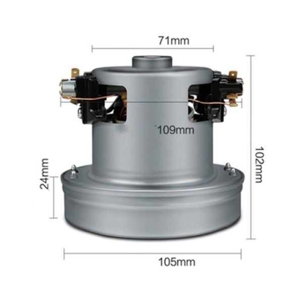 1200W Universal Støvsugermotor Stor Effekt Diameter 105Mm Støvsuger Tilbehør Dele Udskiftningssæt