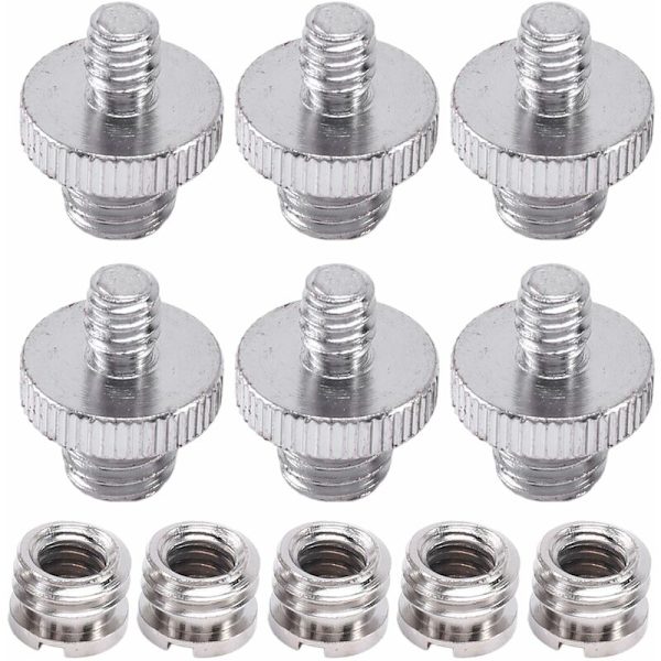 1/4 tommer 3/8 tommer konverter gevindskrueadapter kamerasæt/stativ/monopod/kuglehoved/lampeholder