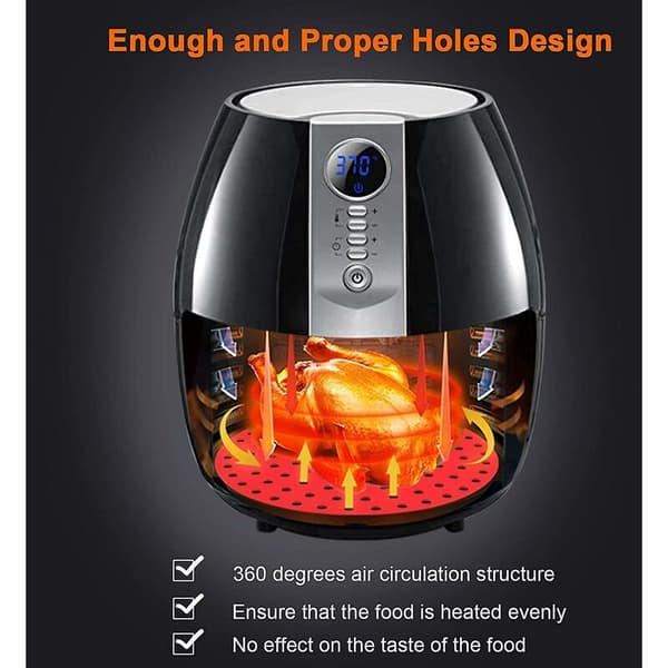 2-pack återanvändbara Air Fryer-foder, 9 tum runda perforerade Air Fryer