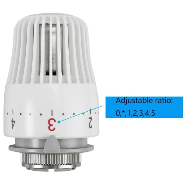 4-pack termostathuvud, ersättningshuvud för M30 x 1,5 radiatorventil, termostathuvud för radiator