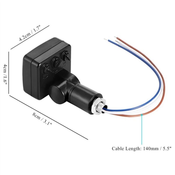 5X 220V Mini Menneskekrop Infrarød Sensor Switch LED Overlyss PIR Bevægelsesjusterbar Sort