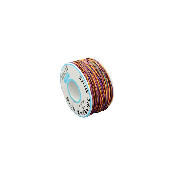 0,25 mm Enkeltrådig, 250 Meter 30AWG Tennbelagd Koppartråd, 105 Grader Celsius Kabelrulle, med Plastspol, Färg (Åtta Färger)