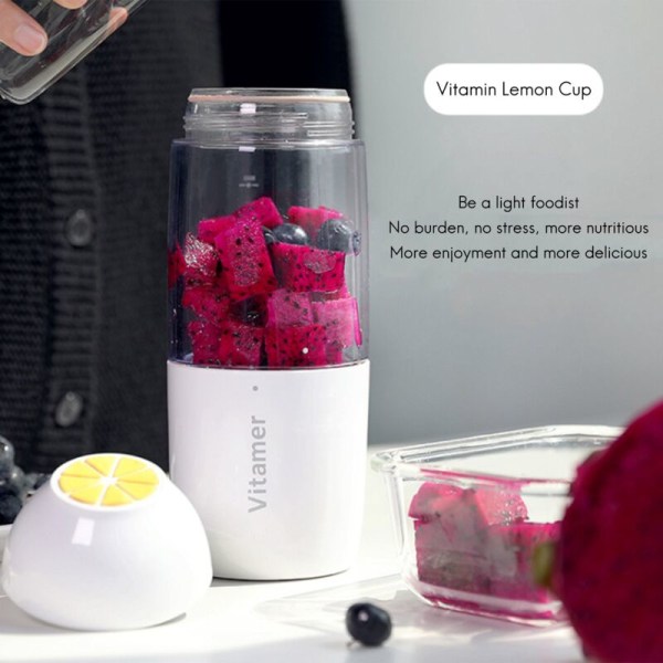 400ML 4000MAh Bärbar Smoothie Blender Mini Blender USB Elektrisk Juicer Laddning Frukt Juicer Rosa