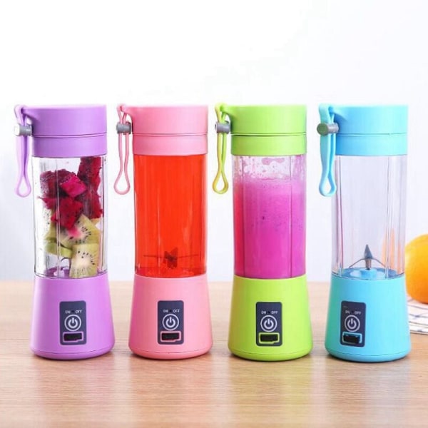 Bärbar Elektrisk Fruktjuicer Blender USB Mjölk Smoothie Maker Mugg för Kontor Picknick, Grön