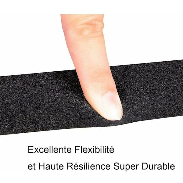 Selvklebende tetningslist i lyddempende gummi for vinduer, dører, garasjer, dusjer, 50 mm x 3 mm x 5 m, anti-kulde, støtdempende beskyttelse, skap, møbler