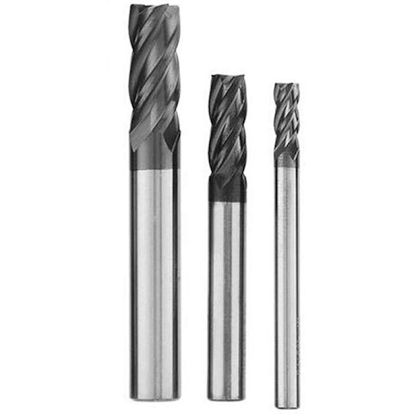 6 stk. Serie 4 6 8 mm hårdmetal endmill 4 fløjter endmill sæt kit