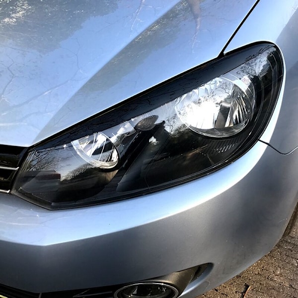 Bilstøtfanger øyenbryn klistremerke dekorasjon for Golf 6 Mk6 Vi tilbehør svart stil